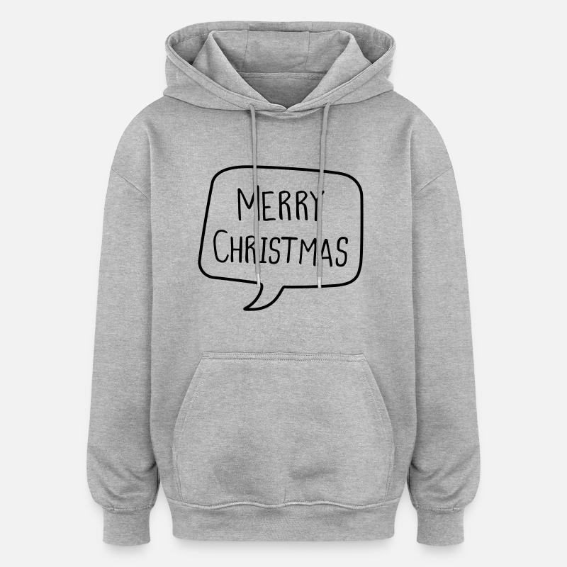 JOYEUX NOEL - Sweat à capuche oversize unisexe - gris chiné