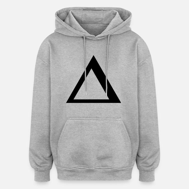 Delta alphabet grec - Sweat à capuche oversize unisexe - gris chiné