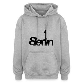 Berlin Fernsehturm - Oversized Unisex Hoodie - Grau meliert - Vorne - Noah (186cm)