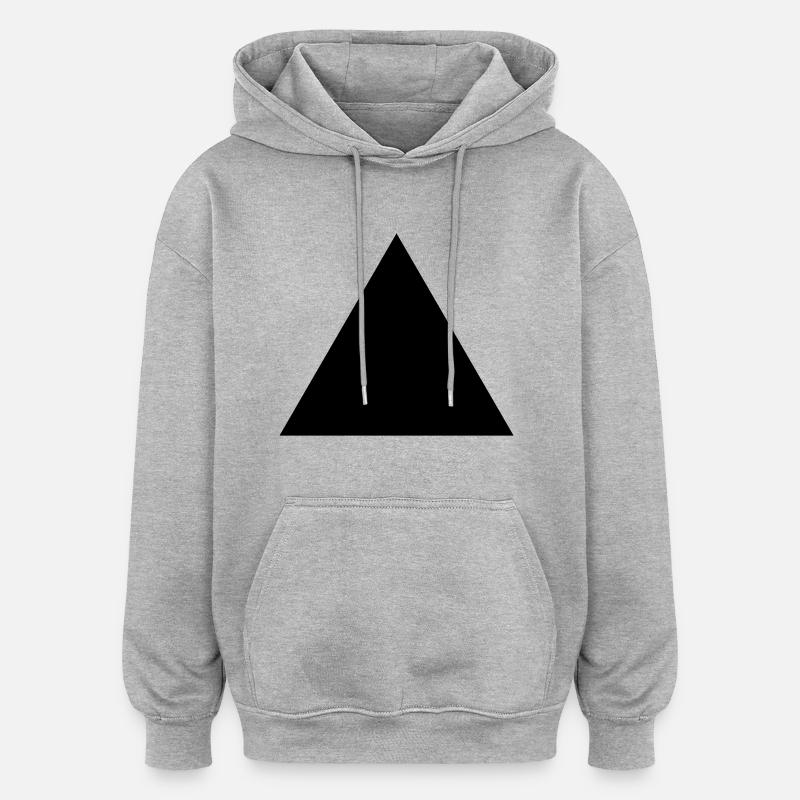Minimalistic triangle - Oversized Unisex Hoodie - heather grey