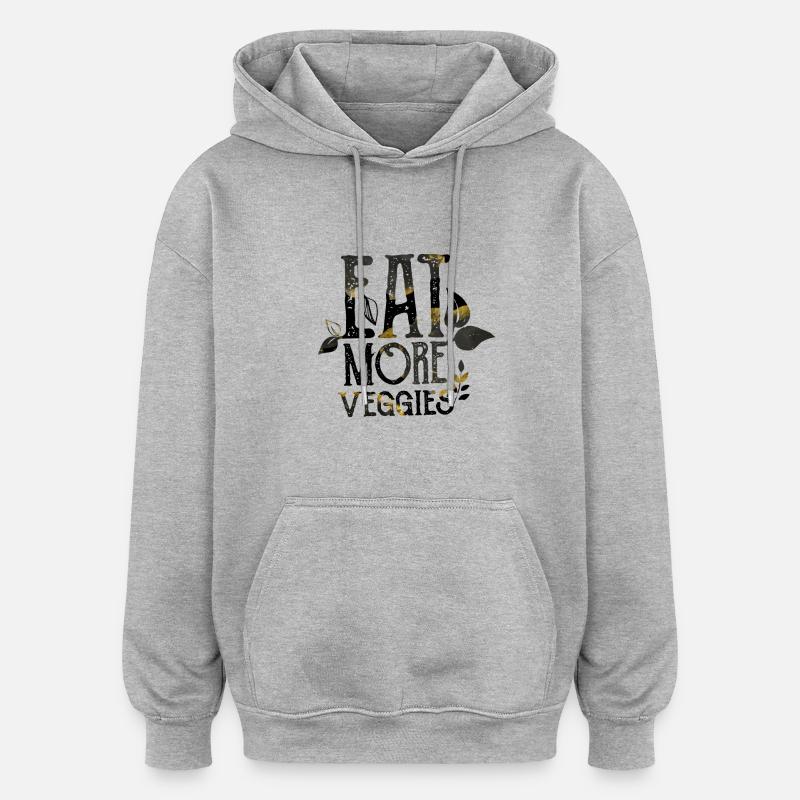 Veganer Vegetarier Tierschutz Geschenkidee - Oversized Unisex Hoodie - Grau meliert