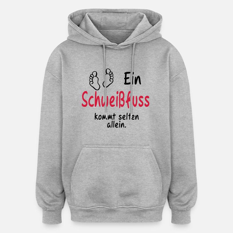 schweissfuesse - Oversized Unisex Hoodie - heather grey