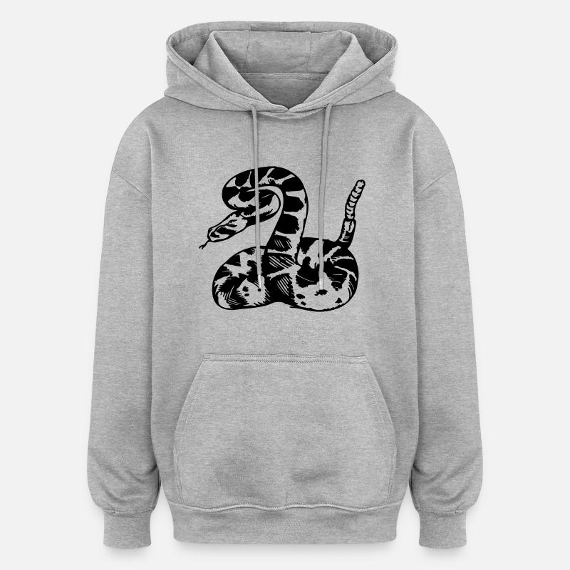 rattlesnake - Sweat à capuche oversize unisexe - gris chiné