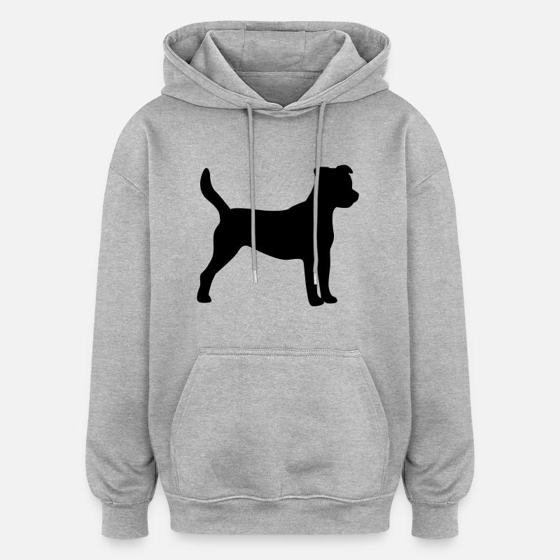 Parson Jack Russel Terrier - Oversized Unisex Hoodie - heather grey