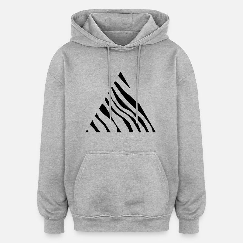 Triangle - Sweat à capuche oversize unisexe - gris chiné