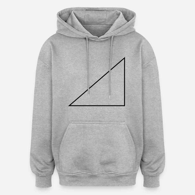 Triangle / / RW / / cadre - Sweat à capuche oversize unisexe - gris chiné