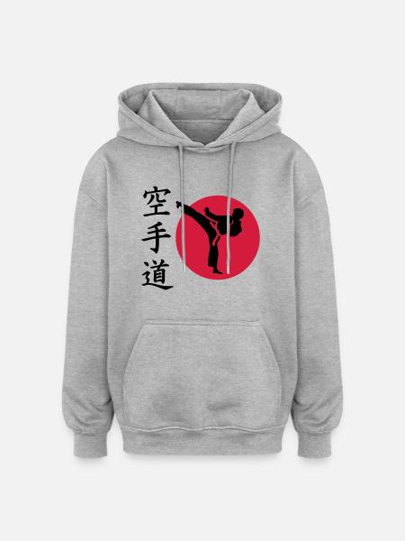 Karate - Oversized Unisex Hoodie - heather grey