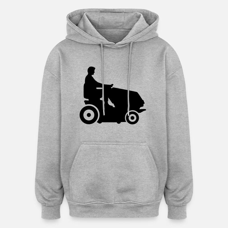 Tondeuse - Sweat à capuche oversize unisexe - gris chiné