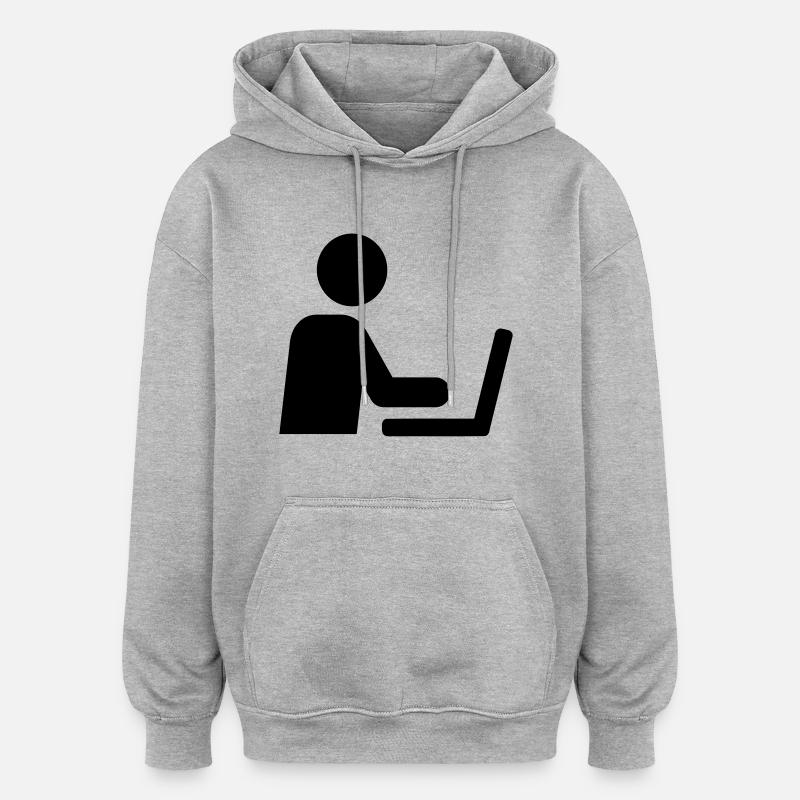 Computer - Oversized Unisex Hoodie - heather grey