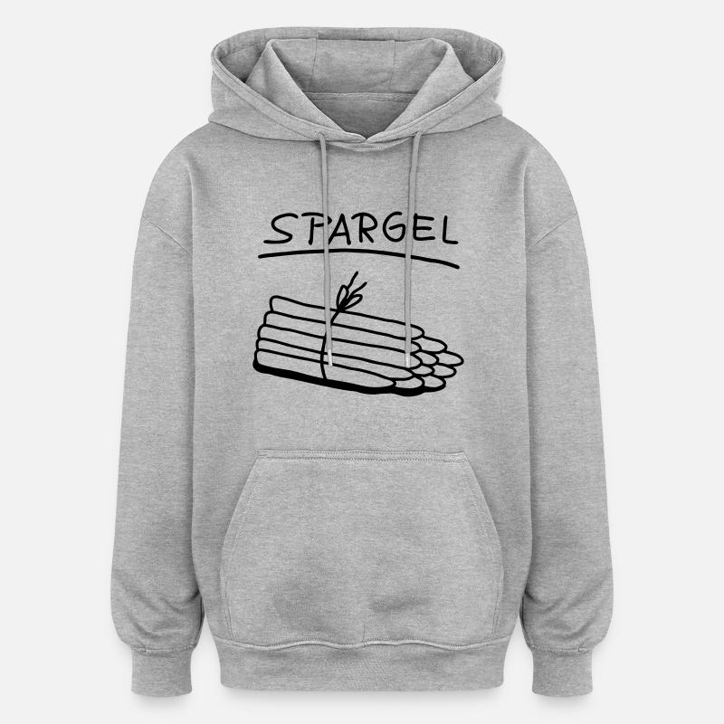 Spargel - Spargelzeit - Oversized Unisex Hoodie - Grau meliert