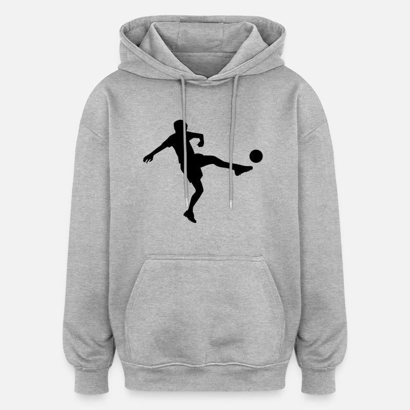 Foot - Sweat à capuche oversize unisexe - gris chiné