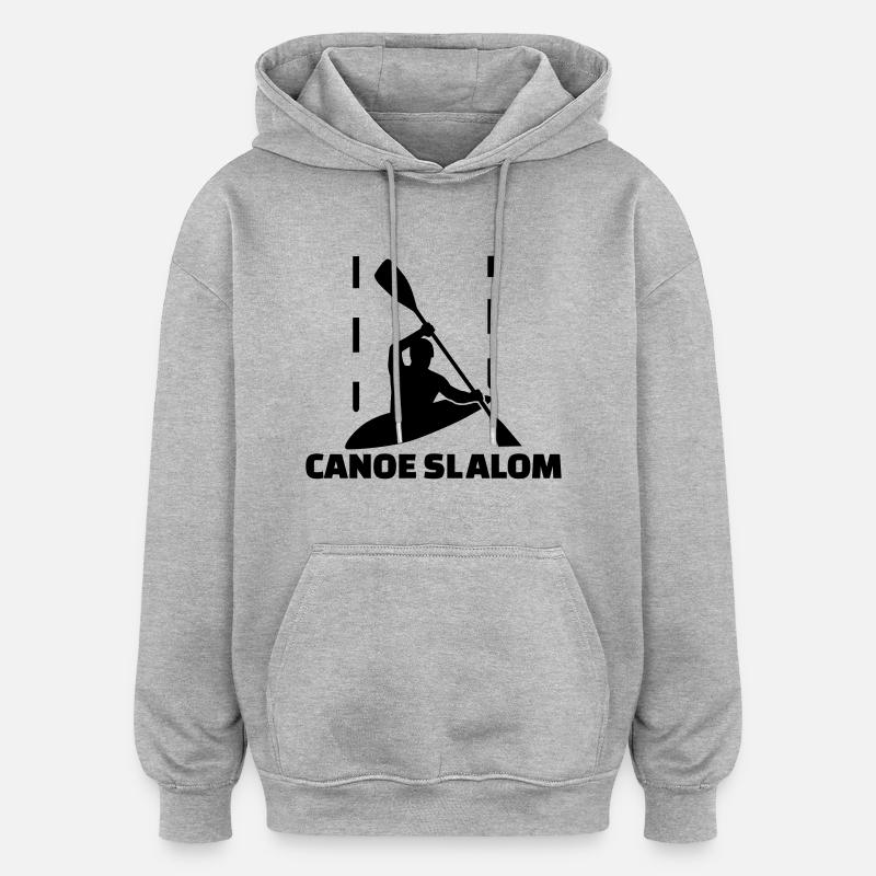 Canoe slalom - Sweat à capuche oversize unisexe - gris chiné