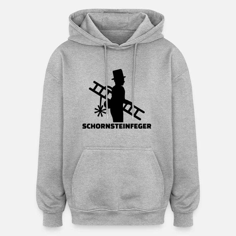 Schornsteinfeger - Oversized Unisex Hoodie - Grau meliert