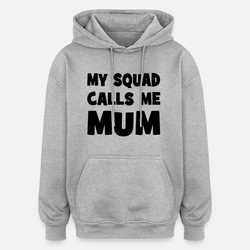 maman - Sweat à capuche oversize unisexe - gris chiné