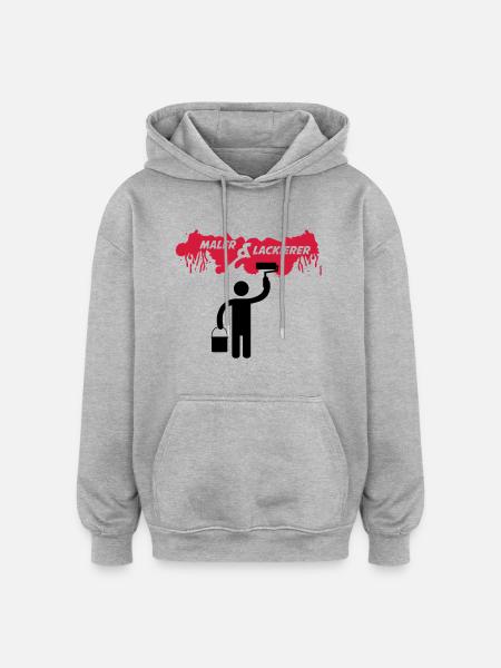 maler_02 - Oversized Unisex Hoodie - Grau meliert