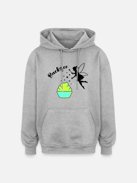 backfee - Oversized Unisex Hoodie - Grau meliert