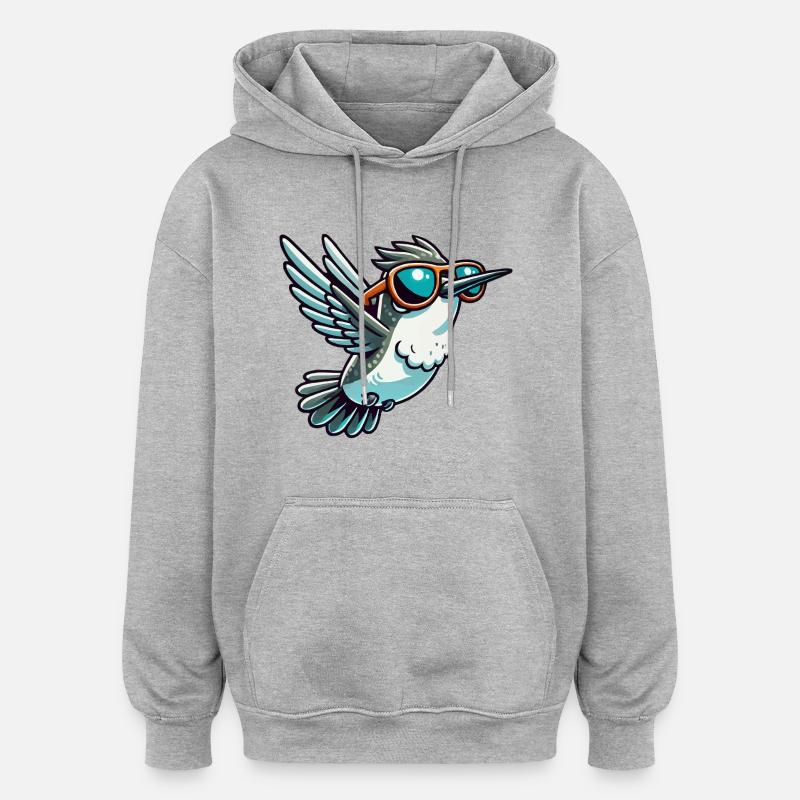 Lunettes de soleil Hummingbird - Sweat à capuche oversize unisexe - gris chiné