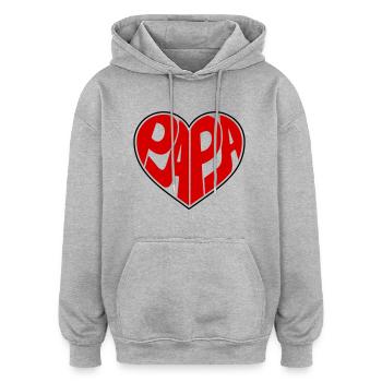 Dad Heart Dad Father's Day Father's Day Gift - Oversized Unisex Hoodie - heather grey - Front - Noah (186cm)
