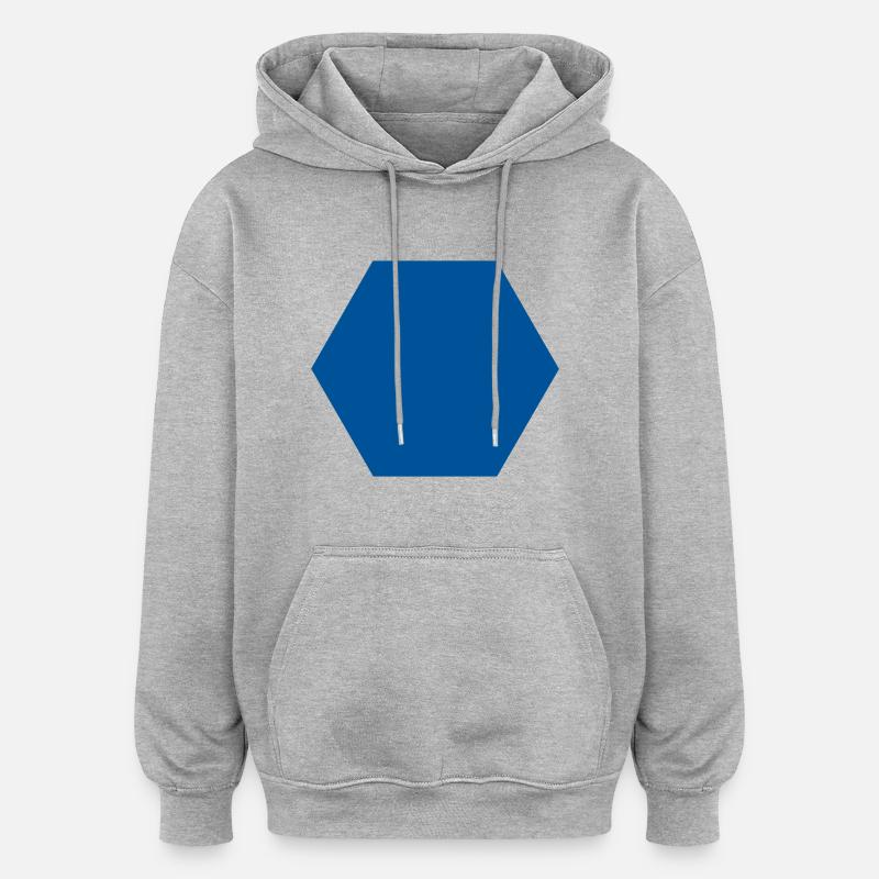 l'Hexagone - Sweat à capuche oversize unisexe - gris chiné