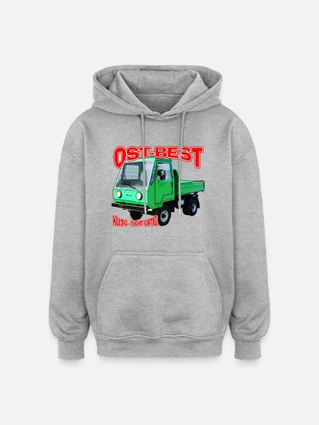 Multicar M25 bunt - Oversized Unisex Hoodie - Grau meliert