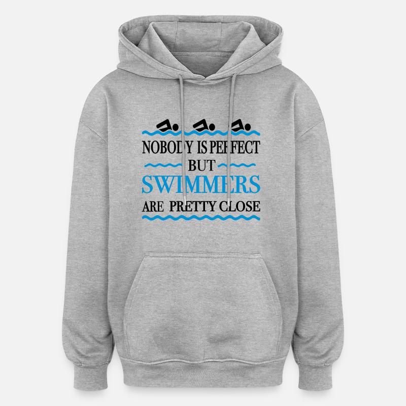 nage - Sweat à capuche oversize unisexe - gris chiné