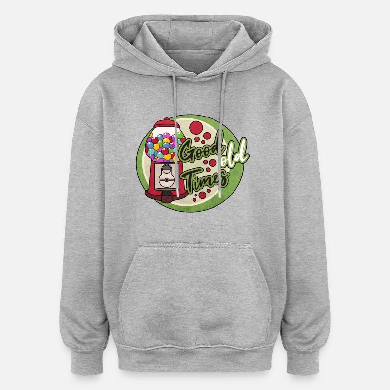 Nostalgie Kaugummiautomat - Oversized Unisex Hoodie - Grau meliert