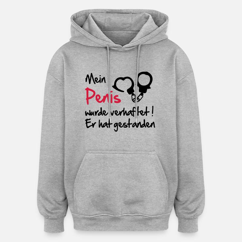 verge - Sweat à capuche oversize unisexe - gris chiné