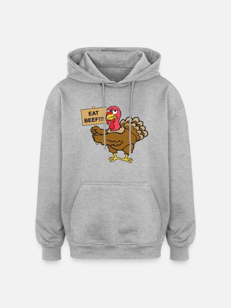 Thanksgiving turkey turkey - Oversized Unisex Hoodie - heather grey