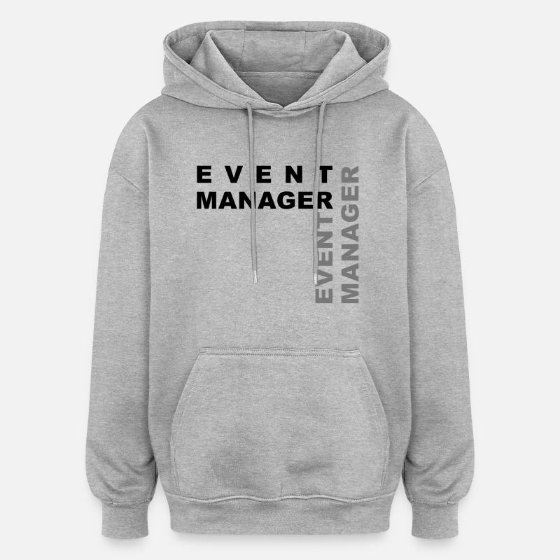 Eventmanager - V2 - Sweat à capuche oversize unisexe - gris chiné