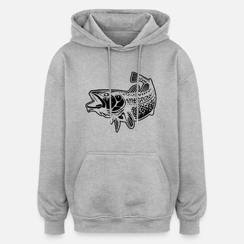 Dorsch - Oversized Unisex Hoodie - Grau meliert