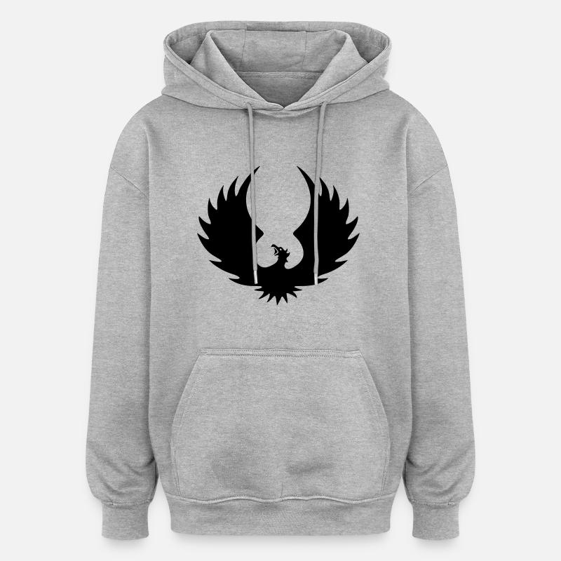 Phoenix 2 - Sweat à capuche oversize unisexe - gris chiné