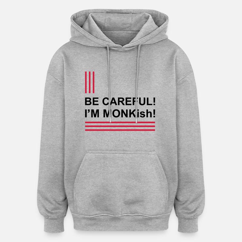 Je suis moine - Sweat à capuche oversize unisexe - gris chiné