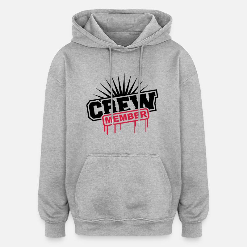 Crew Member Graffiti - Oversized Unisex Hoodie - heather grey
