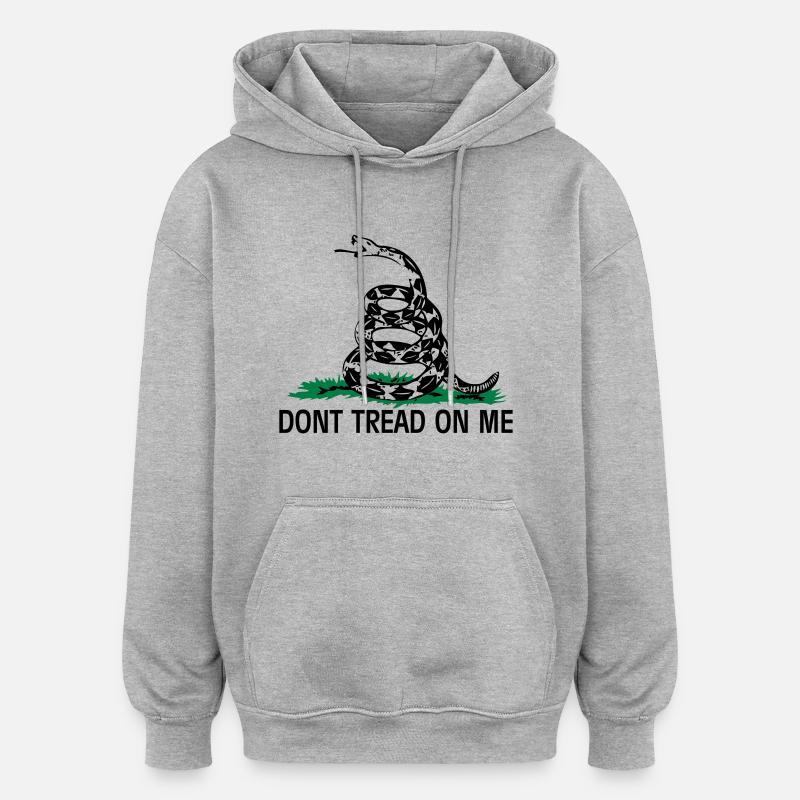 Gadsden Flag - Oversized Unisex Hoodie - Grau meliert