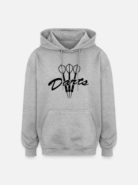 Darts Logo - Oversized Unisex Hoodie - heather grey