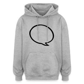 bulle - Sweat à capuche oversize unisexe - gris chiné - Devant - Noah (186cm)
