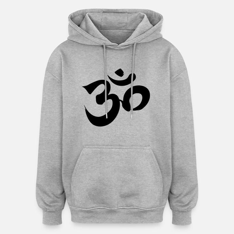 aum om2 - Oversized Unisex Hoodie - Grau meliert