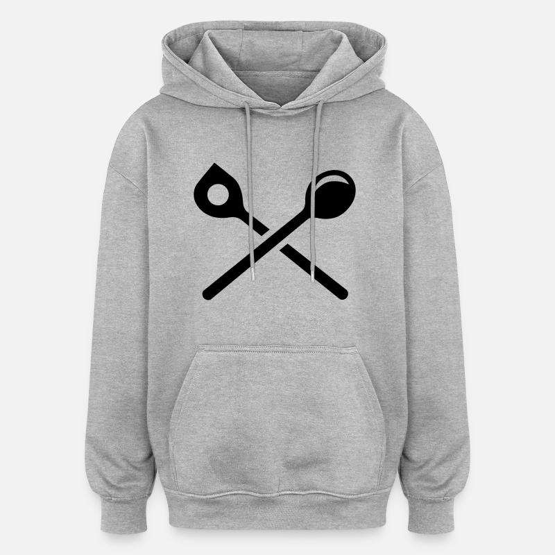 Koch - Oversized Unisex Hoodie - Grau meliert