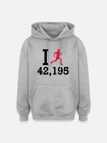 Marathon - Oversized Unisex Hoodie - heather grey