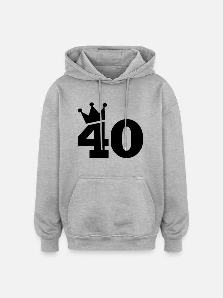 40 - Oversized Unisex Hoodie - heather grey