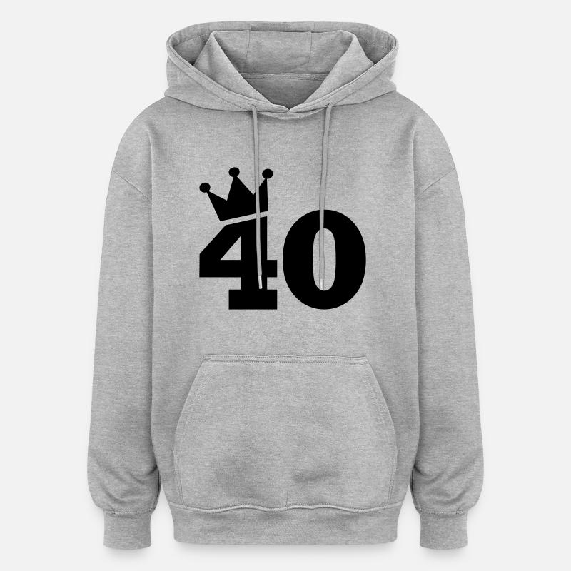 40 - Oversized Unisex Hoodie - heather grey