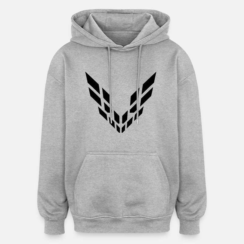 Abstrakt Muster Design - Oversized Unisex Hoodie - Grau meliert