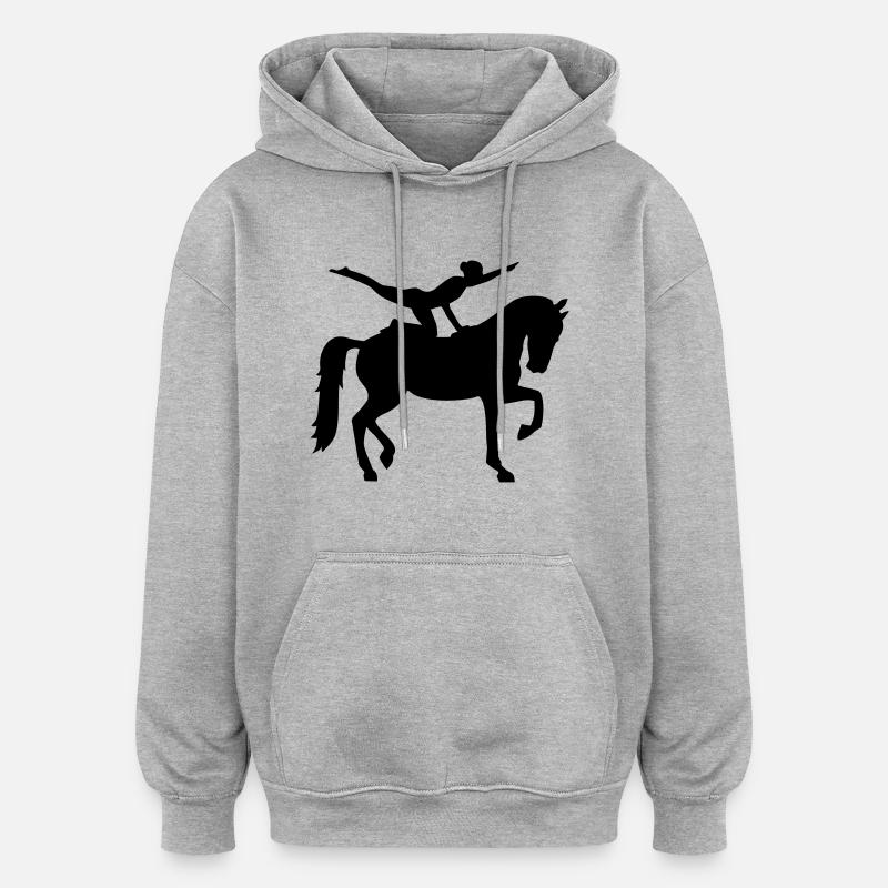 Voltigieren - Oversized Unisex Hoodie - Grau meliert