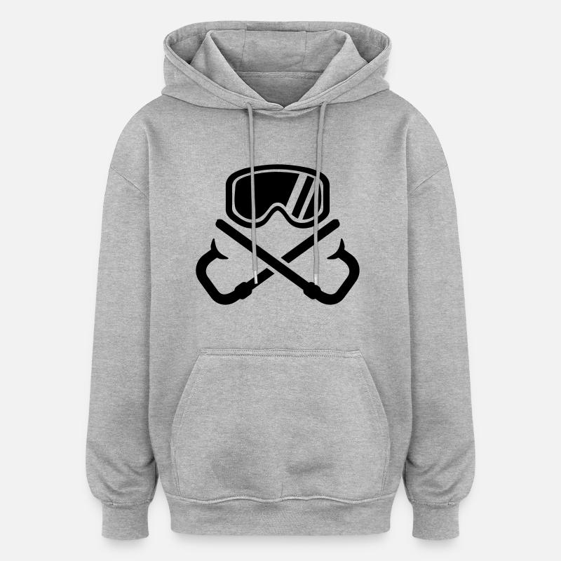 Schnorcheln - Oversized Unisex Hoodie - Grau meliert