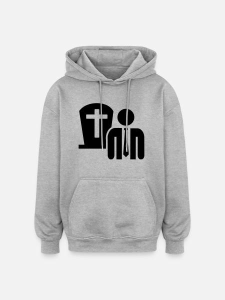 Undertaker - Oversized Unisex Hoodie - heather grey