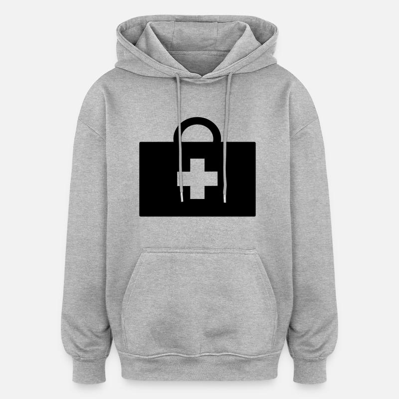 arzt_koffer_01 - Oversized Unisex Hoodie - heather grey