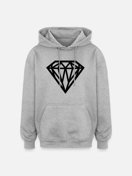 Diamond - Diamond - Oversized Unisex Hoodie - heather grey