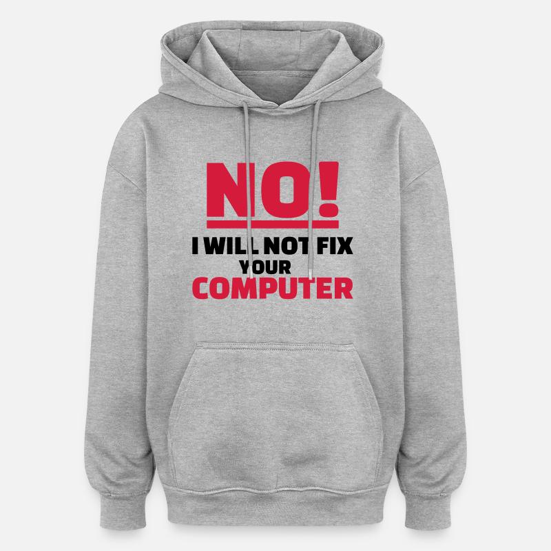 Computer - Oversized Unisex Hoodie - heather grey