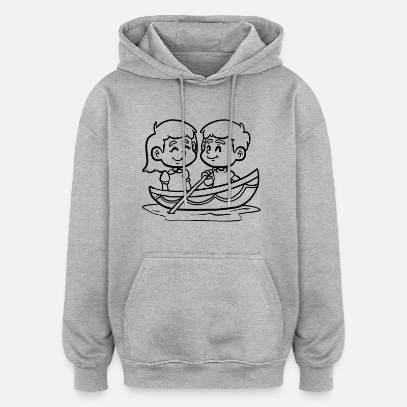 Voile Jolie Idée Cadeau - Sweat à capuche oversize unisexe - gris chiné