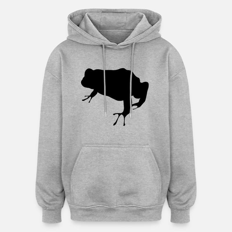 Frø - Oversize unisex hoodie - grå meleret